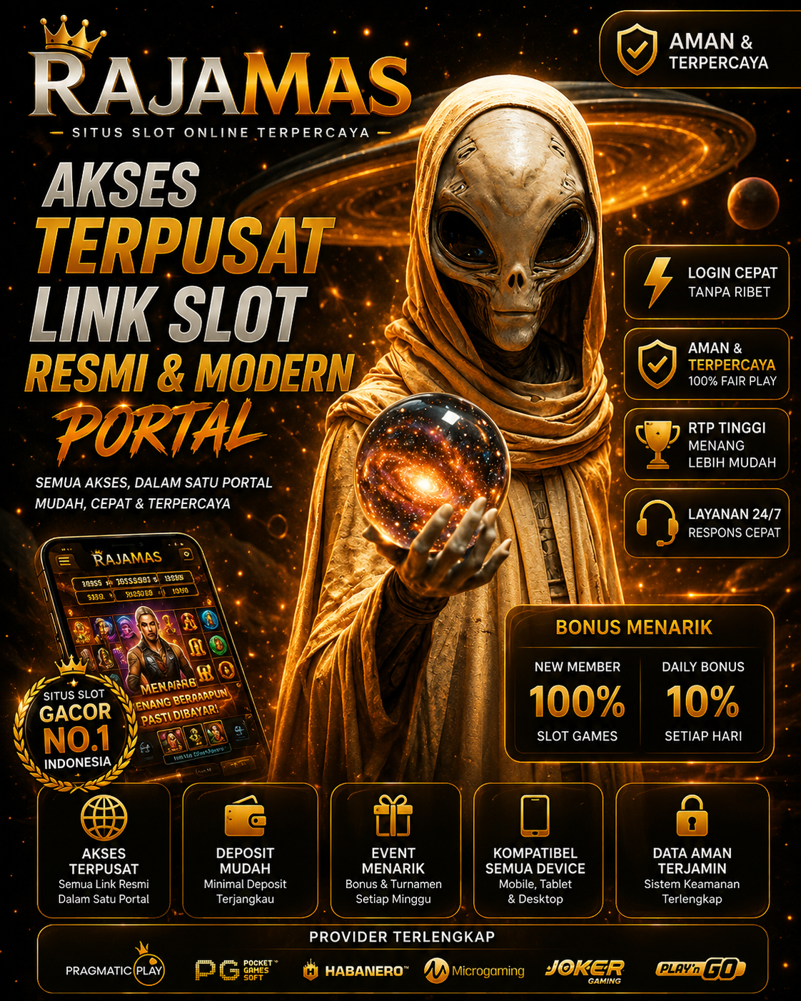 RAJAMAS – Akses Terpusat Link Slot Resmi & Modern Portal